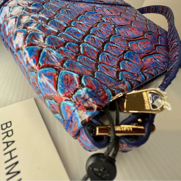 BRAHMIN LORELEI Crock Embossed Genuine Leather Shoulder Bag - Picture 10 of 16